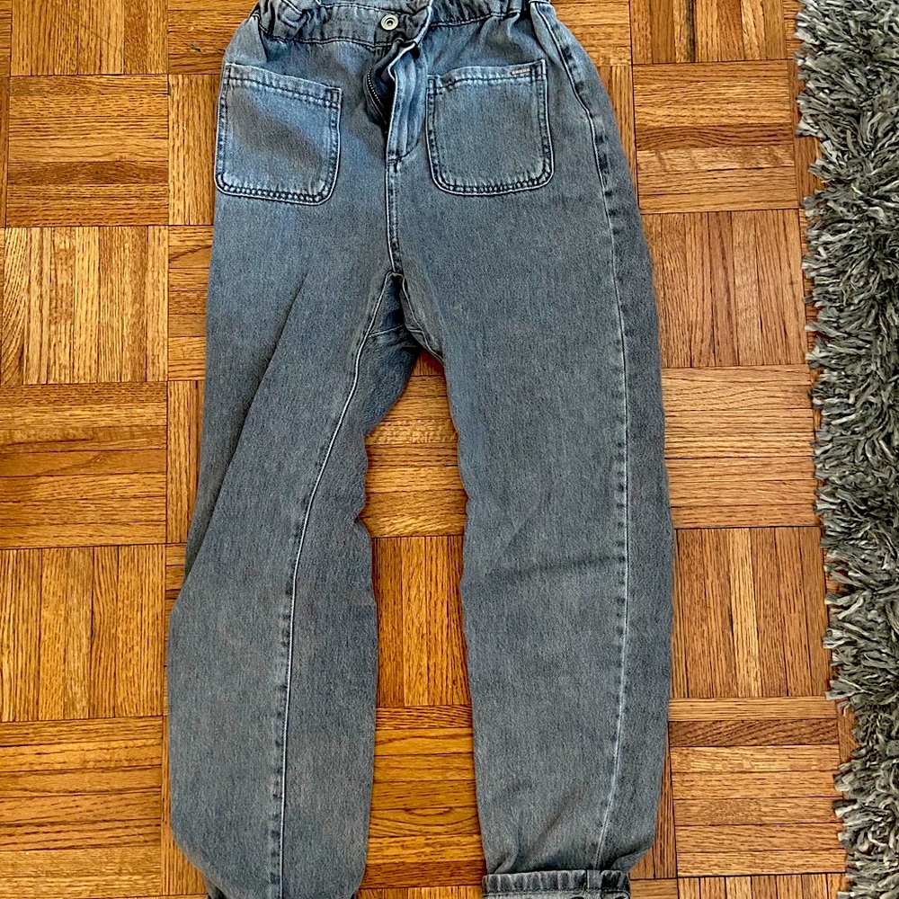 Grey Zara Paperbag Jeans